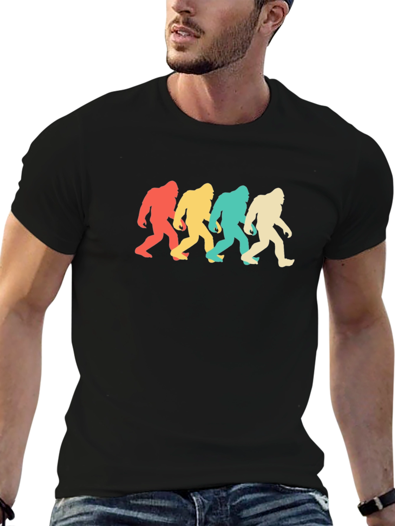 Retro Bigfoot T-Shirt - Sasquatch Graphic Tee