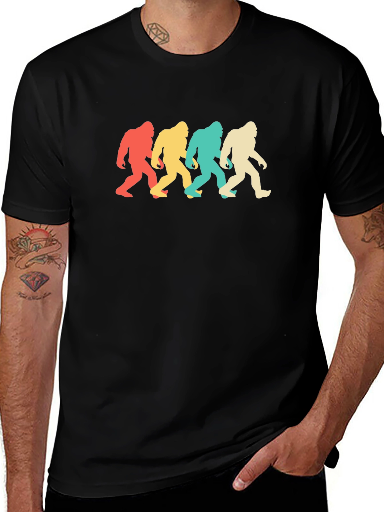 Retro Bigfoot T-Shirt - Sasquatch Graphic Tee