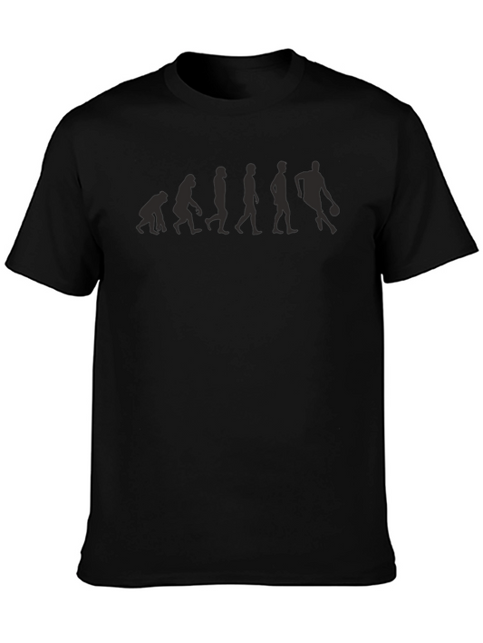 Evolution of Basketball Black T-Shirt