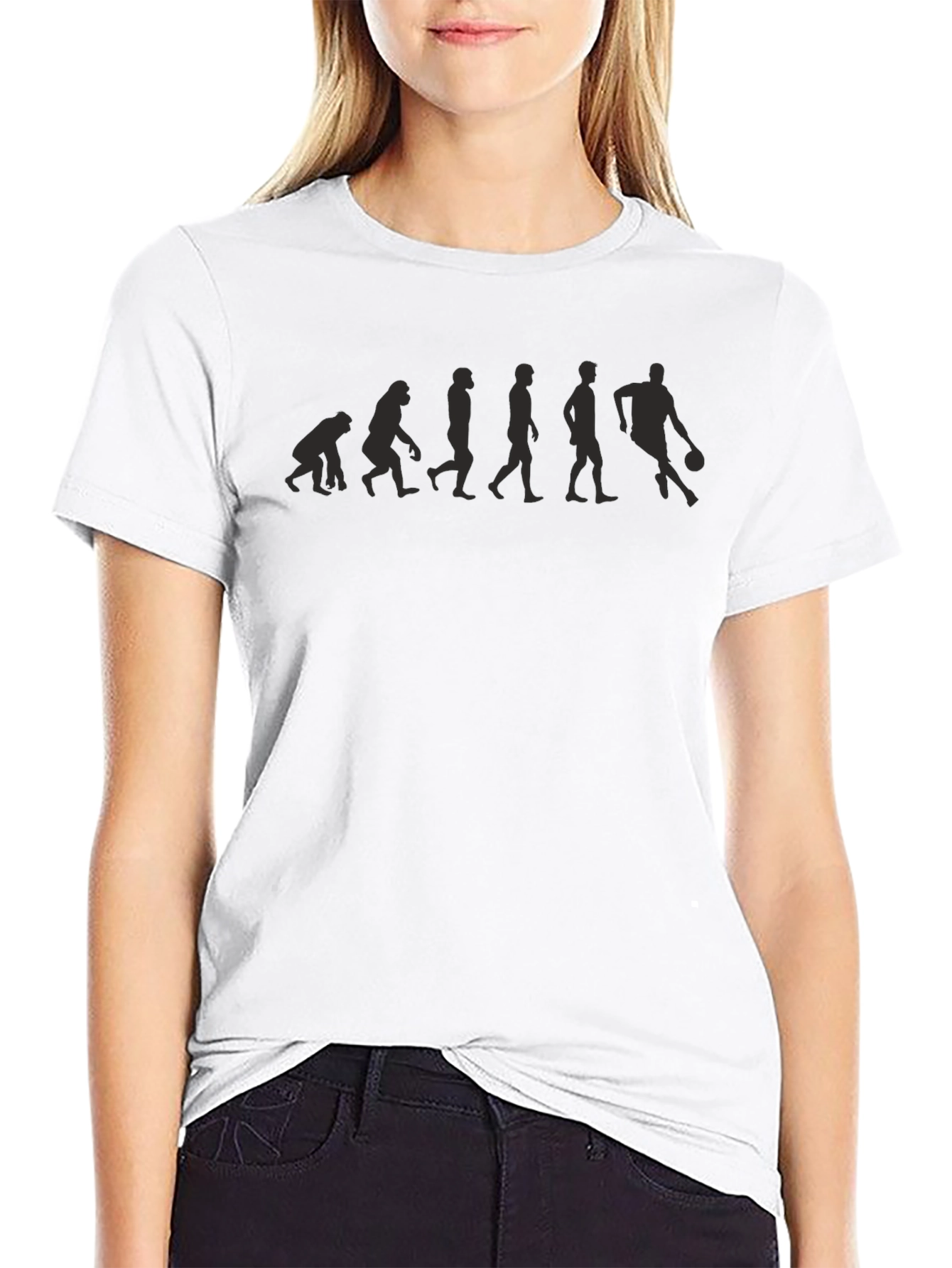Evolution of Basketball Black T-Shirt