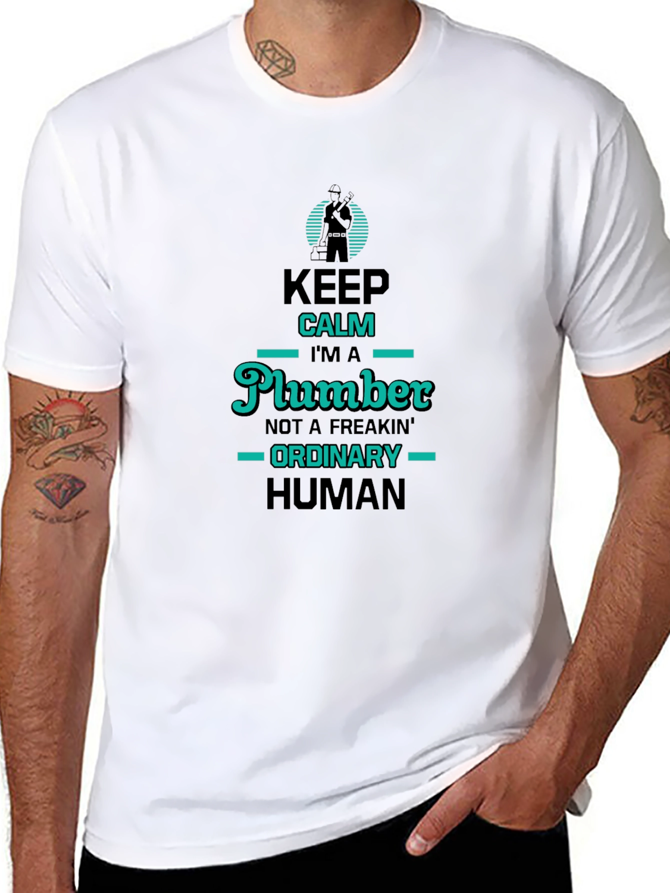 Keep Calm Plumber T-Shirt: Unique & Funny Design