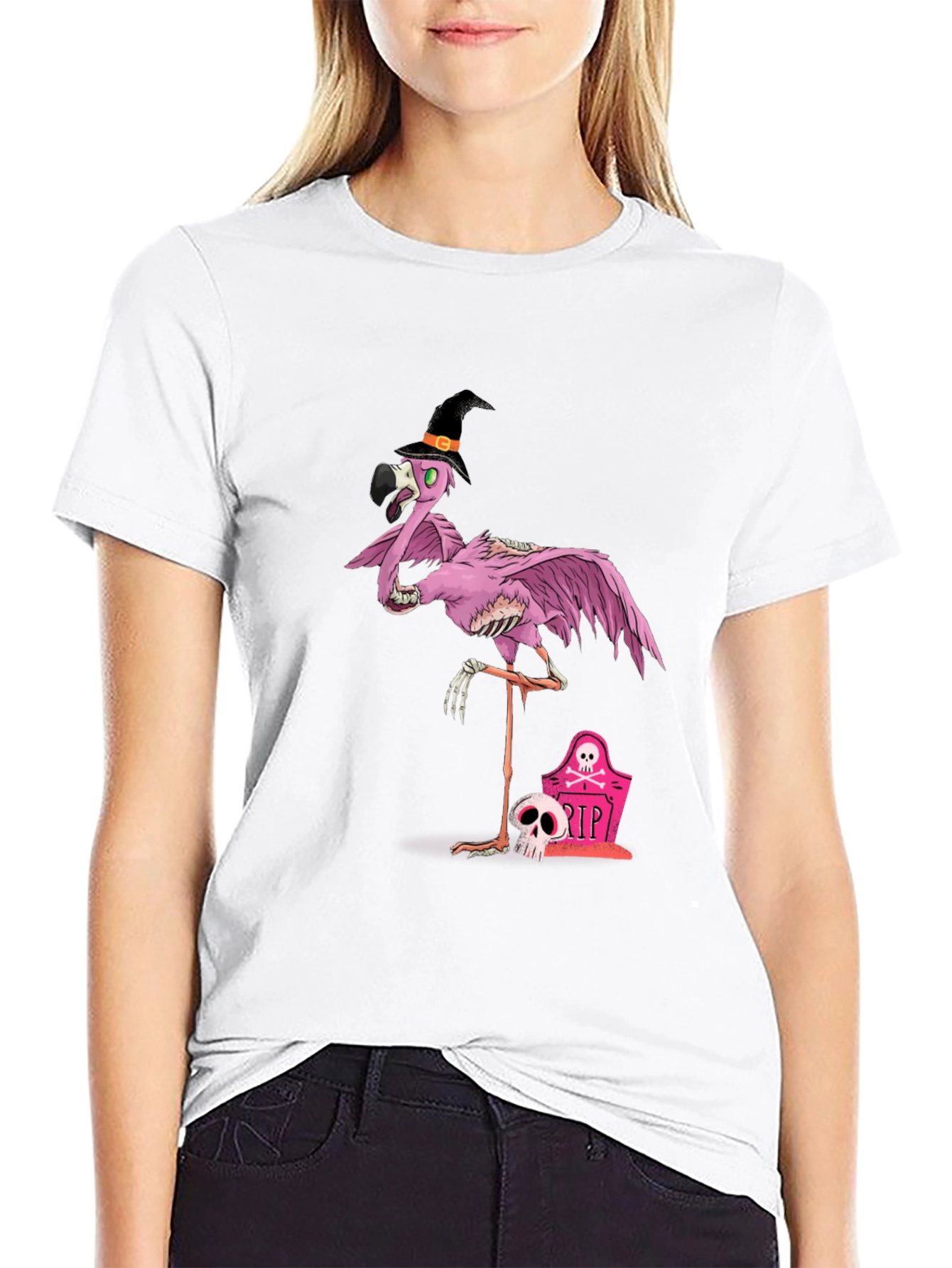 Halloween Flamingo T-Shirt - Spooky Style