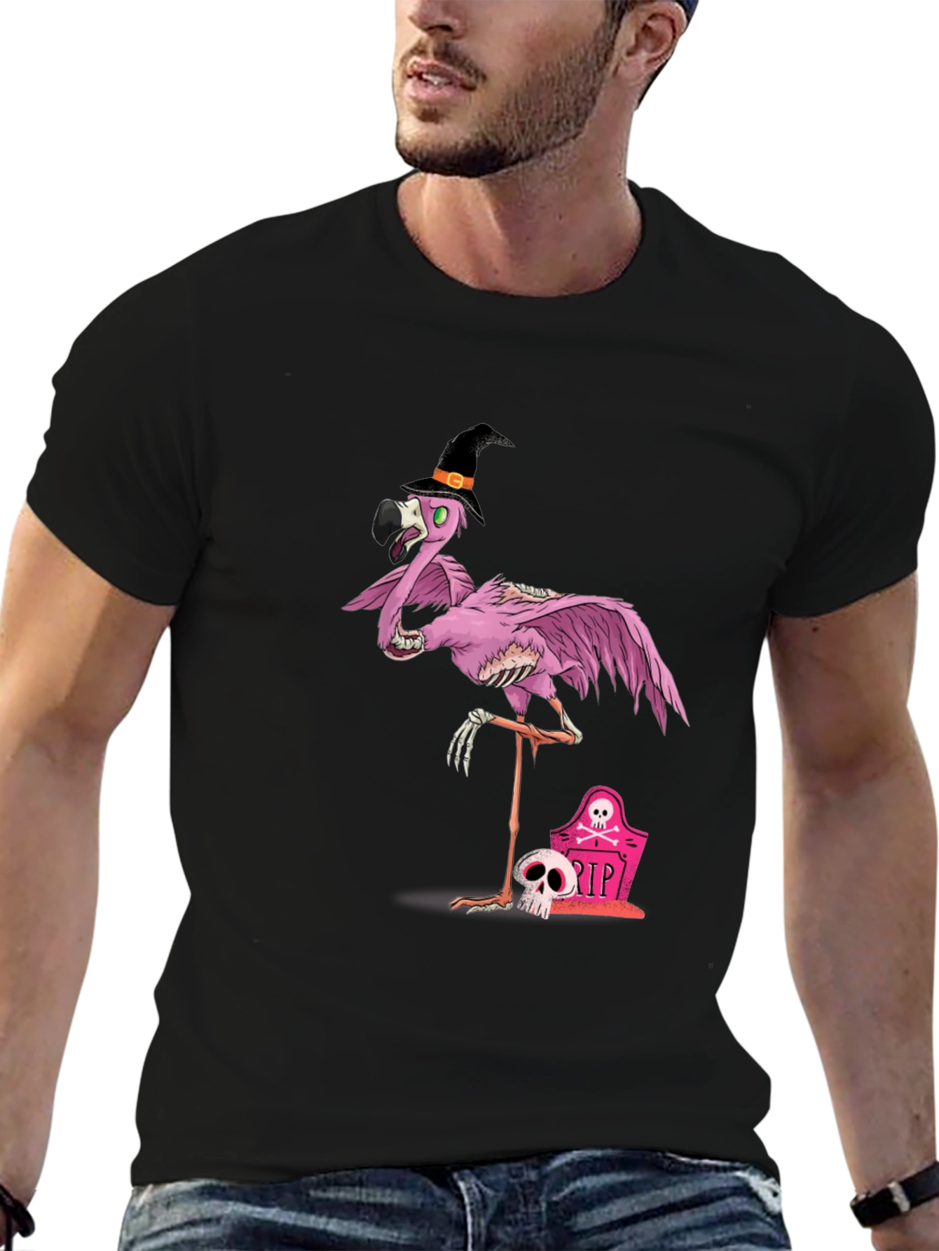Halloween Flamingo T-Shirt - Spooky Style