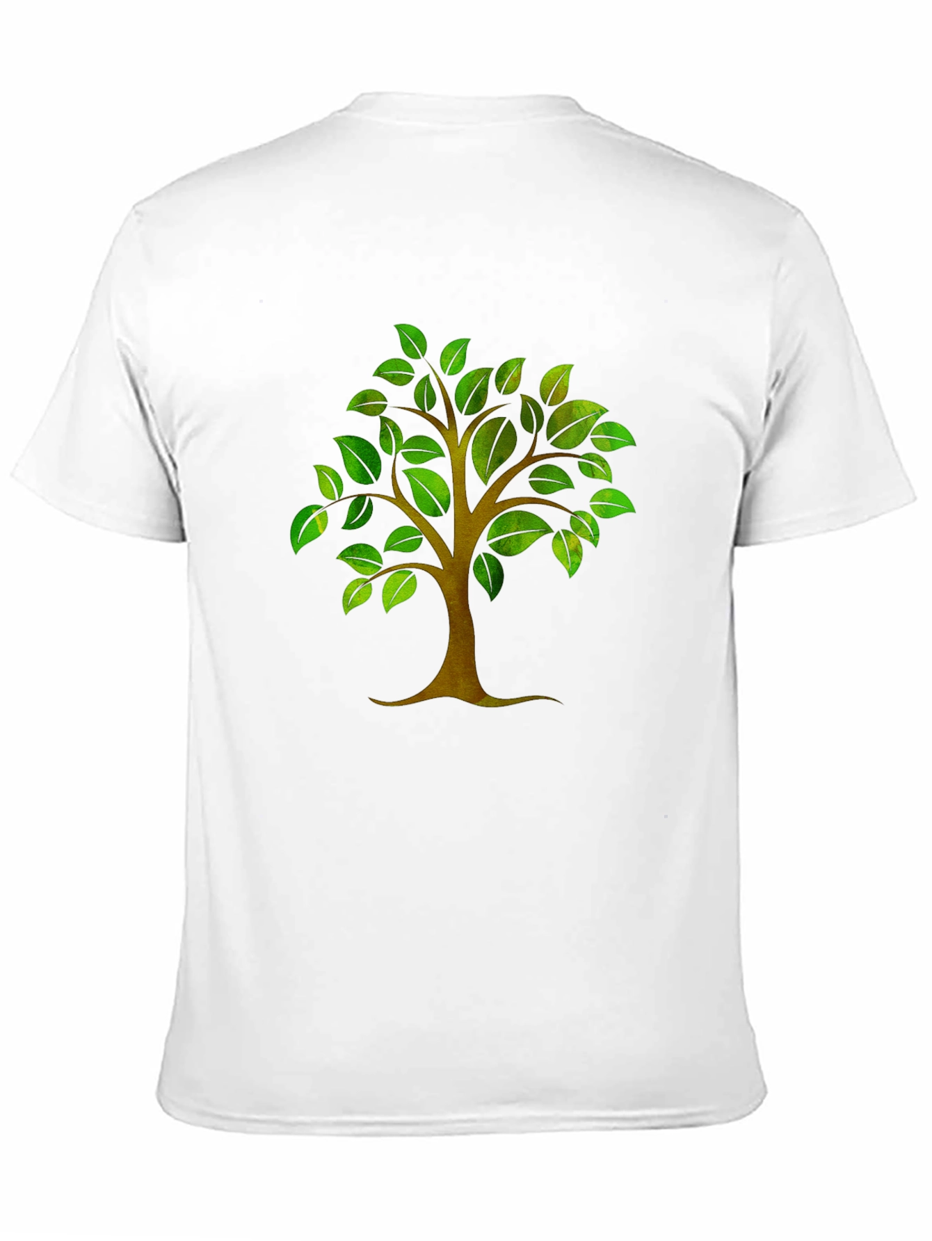 Nature Tree Graphic Print Mens Black T-Shirt