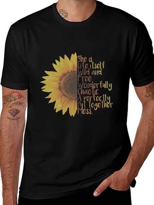 Sunflower Graphic Tee - Perfectly Chaotic Mess Shirt
