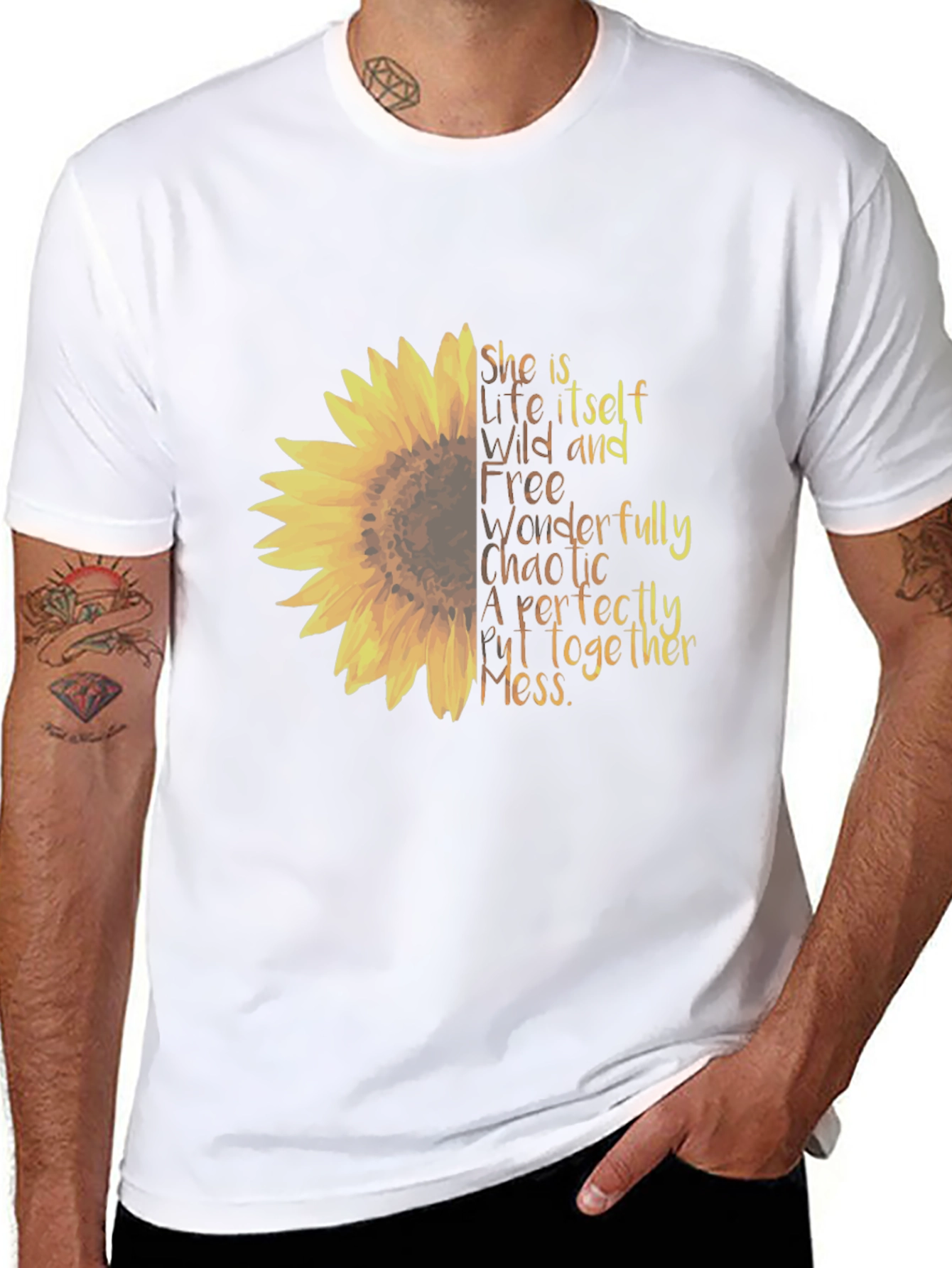 Sunflower Graphic Tee - Perfectly Chaotic Mess Shirt
