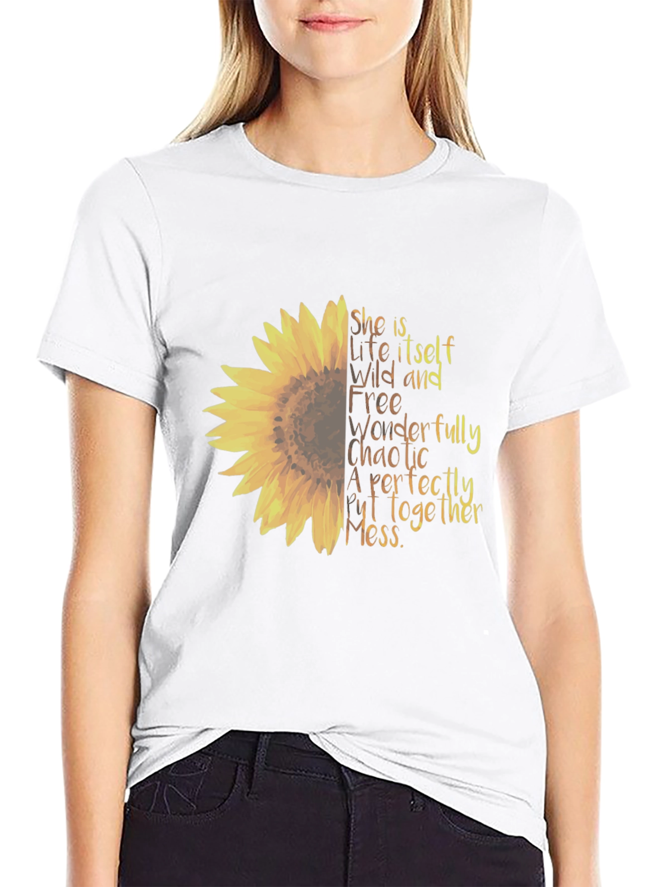 Sunflower Graphic Tee - Perfectly Chaotic Mess Shirt