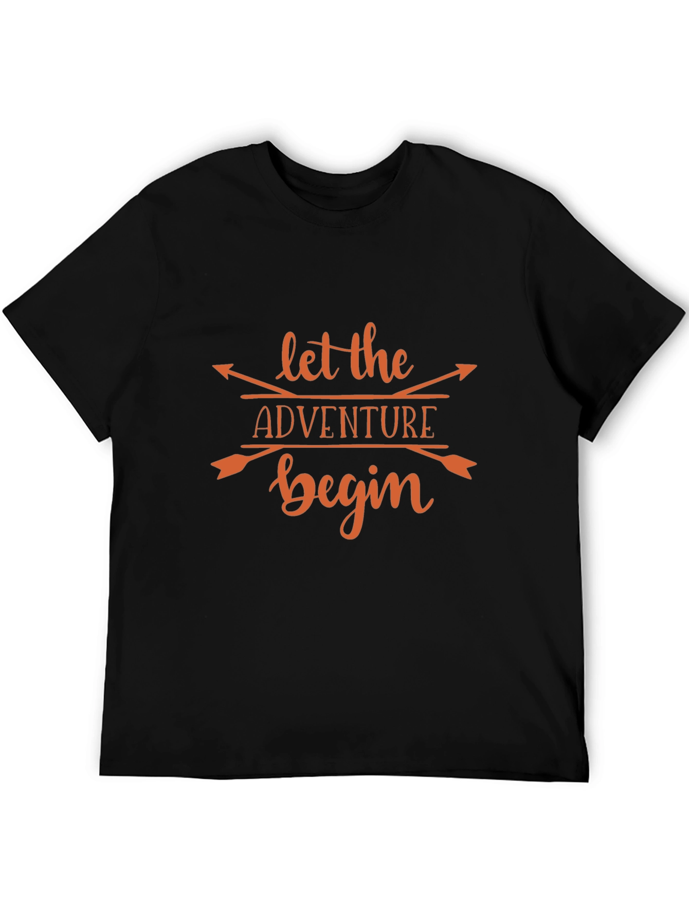 Adventure Begins Graphic Tee - Black