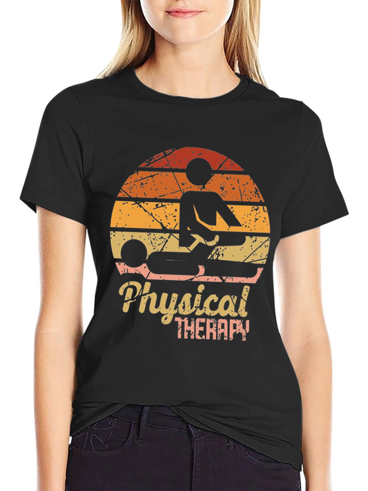 Physical Therapy Graphic Tee - Vintage Sunset Design