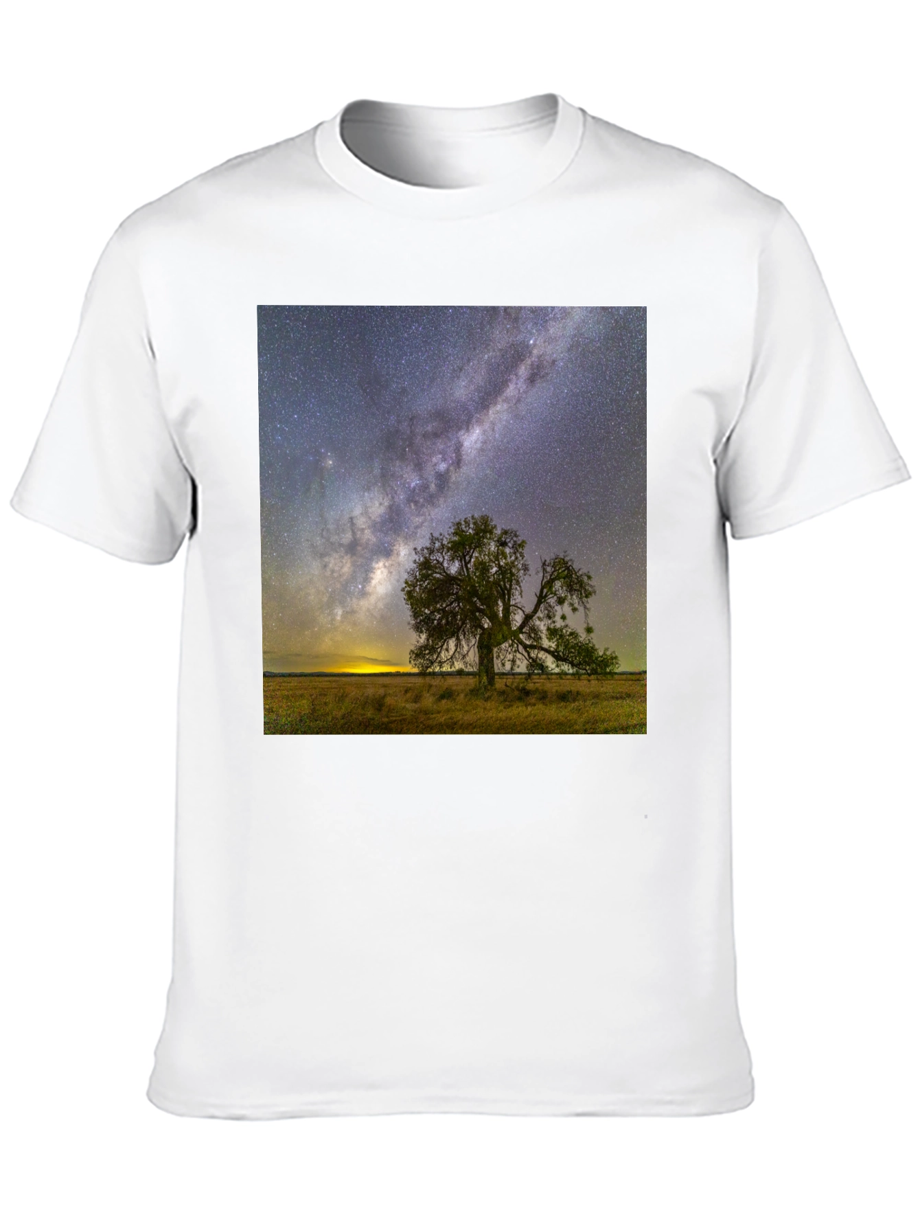 Starry Night Tree Graphic Tee - Unique Design