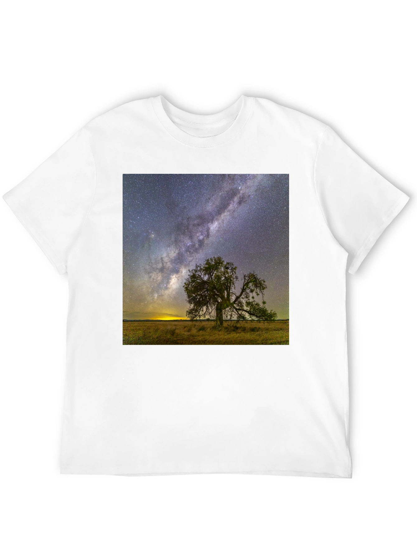 Starry Night Tree Graphic Tee - Unique Design
