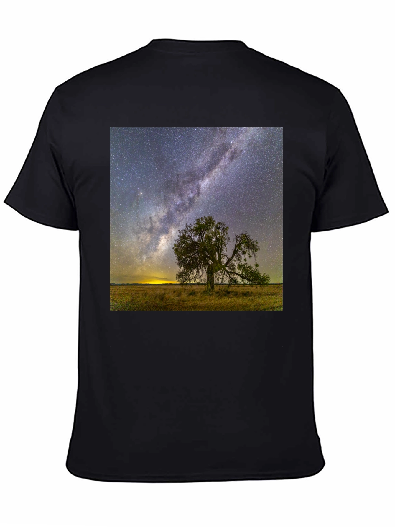 Starry Night Tree Graphic Tee - Unique Design