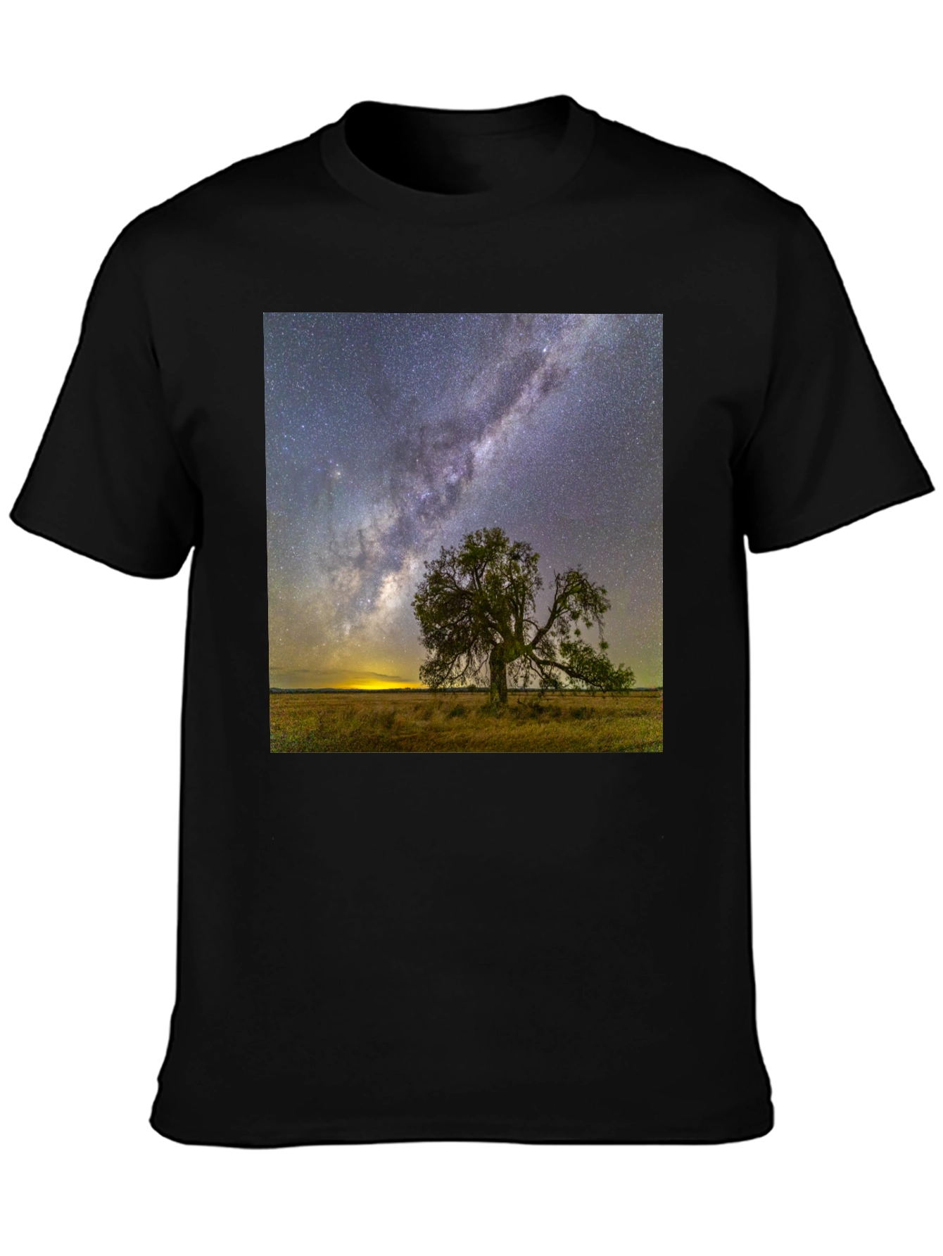 Starry Night Tree Graphic Tee - Unique Design