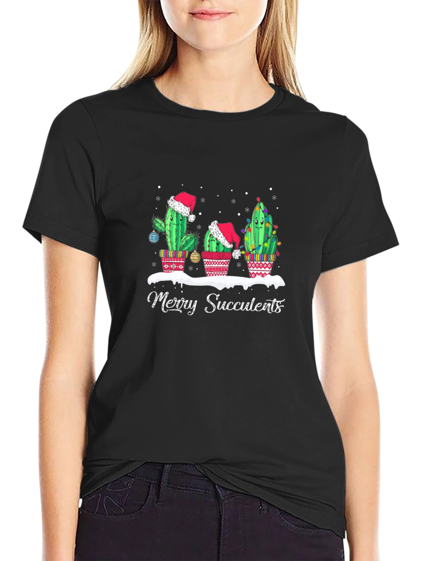 Merry Succulents Christmas T-Shirt
