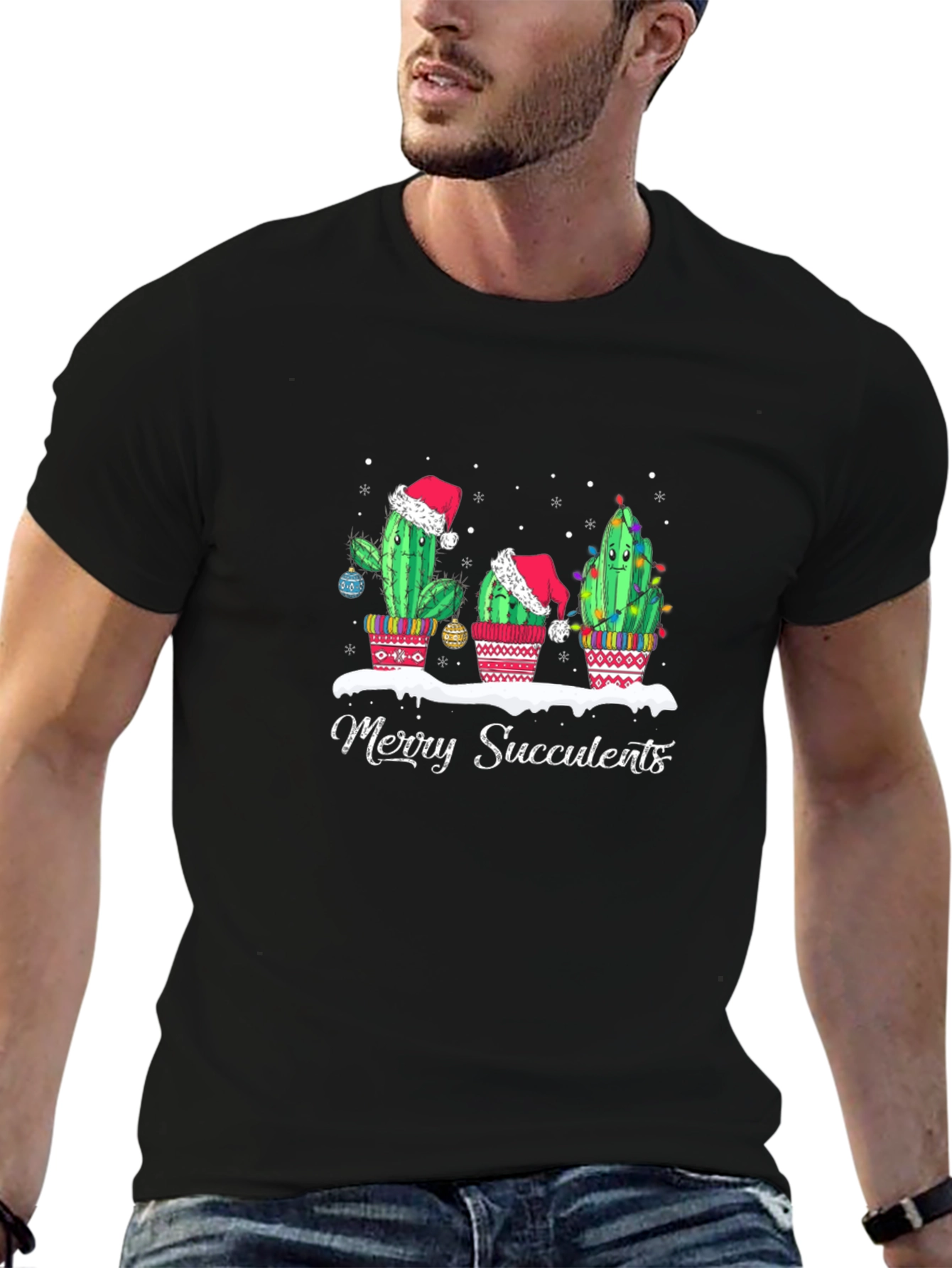 Merry Succulents Christmas T-Shirt