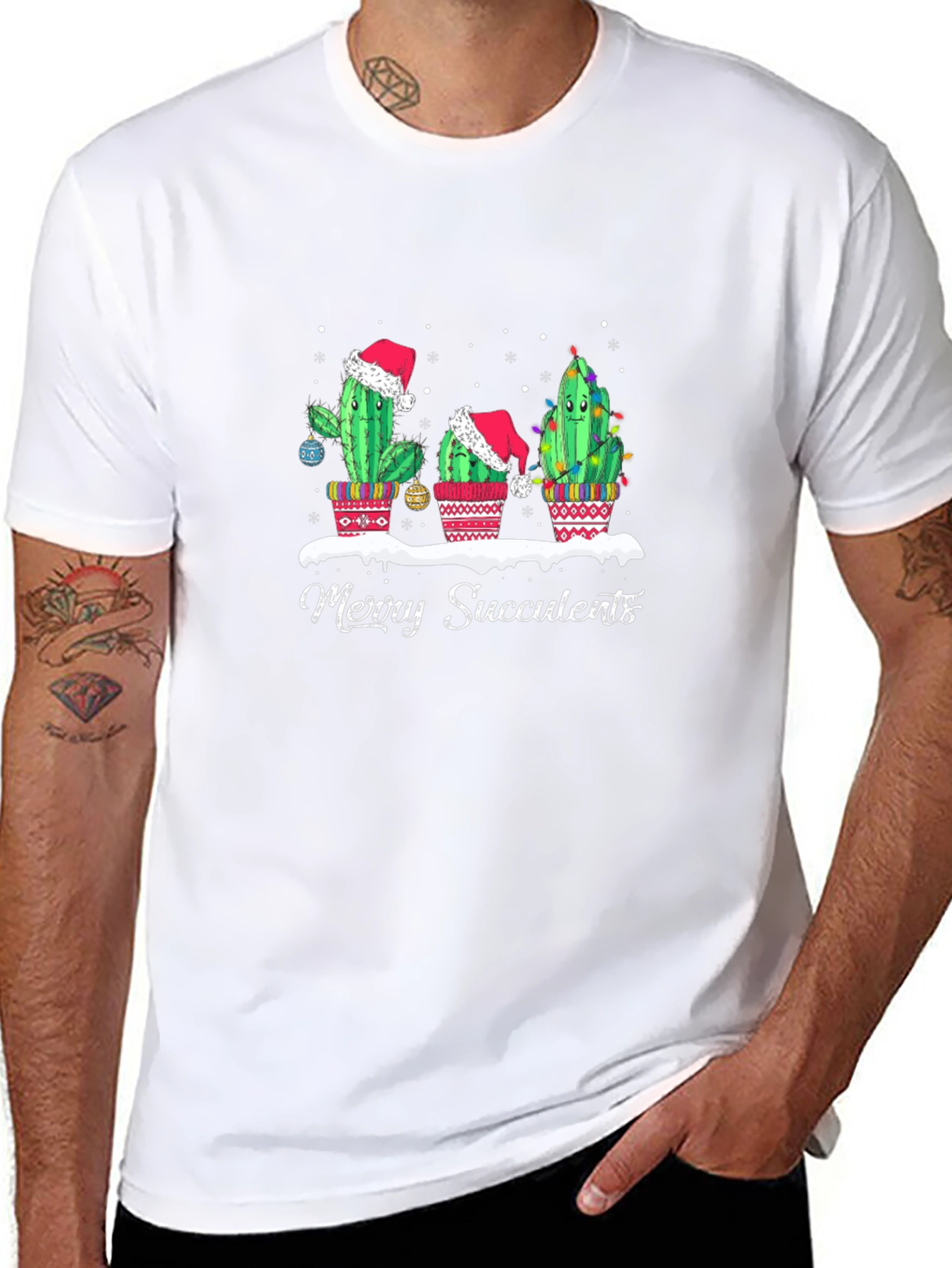Merry Succulents Christmas T-Shirt