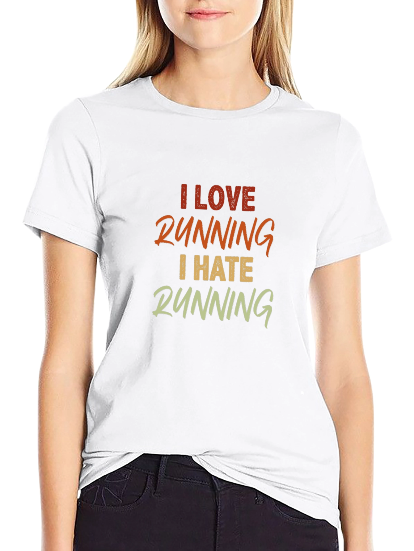 I Love Running I Hate Running Graphic Tee