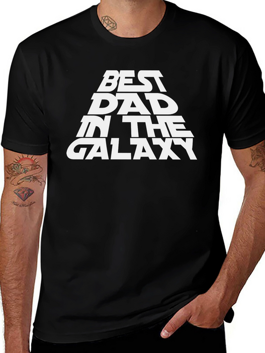 Best Dad in the Galaxy Black T-Shirt