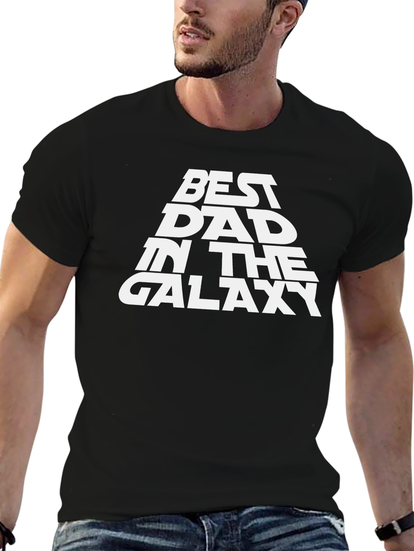 Best Dad in the Galaxy Black T-Shirt
