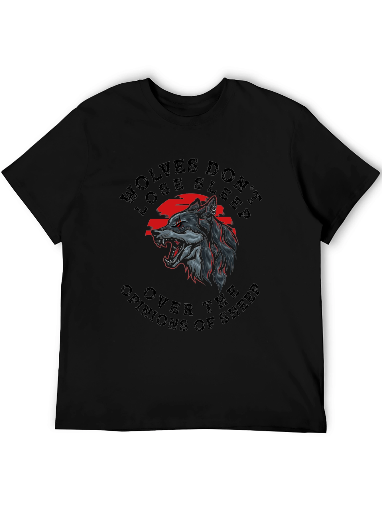 Wolf Graphic T-Shirt: Wolves Dont Lose Sleep