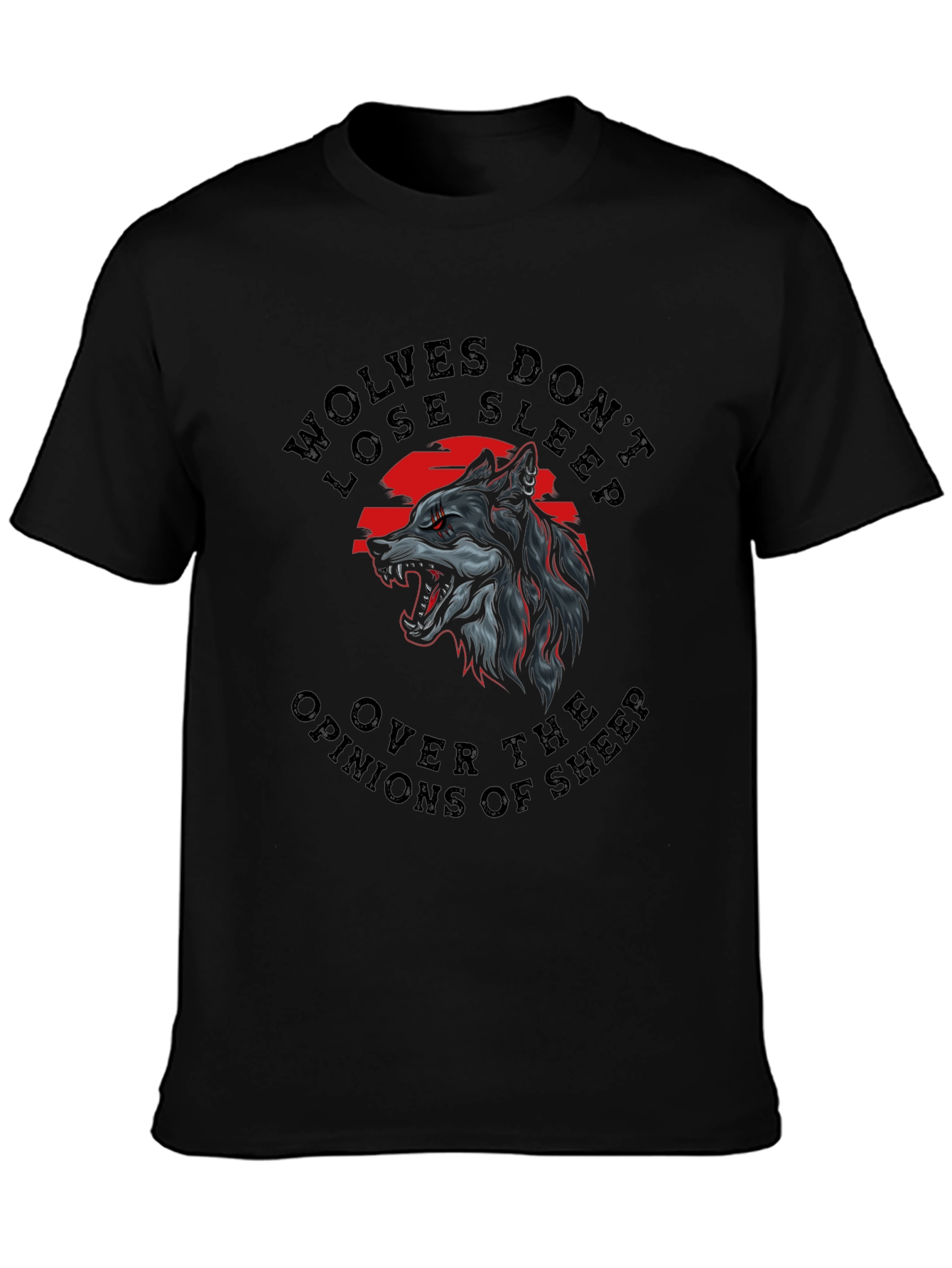 Wolf Graphic T-Shirt: Wolves Dont Lose Sleep