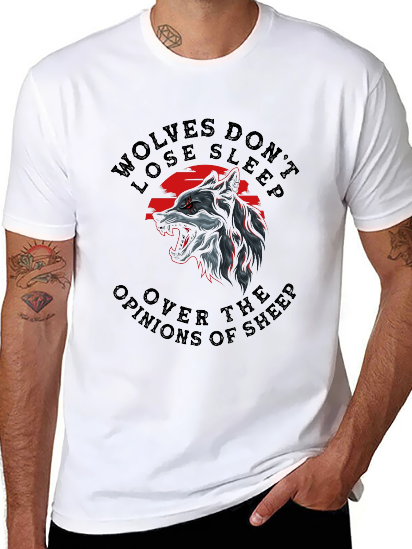 Wolf Graphic T-Shirt: Wolves Dont Lose Sleep