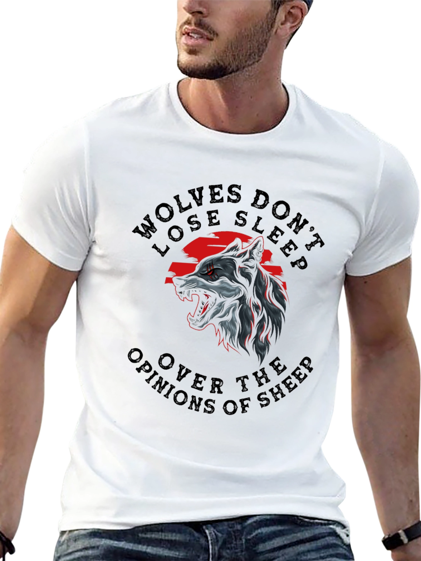 Wolf Graphic T-Shirt: Wolves Dont Lose Sleep