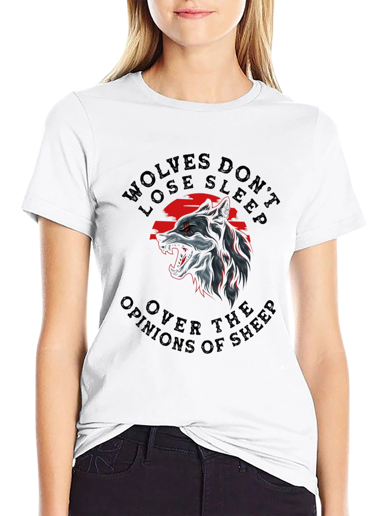 Wolf Graphic T-Shirt: Wolves Dont Lose Sleep