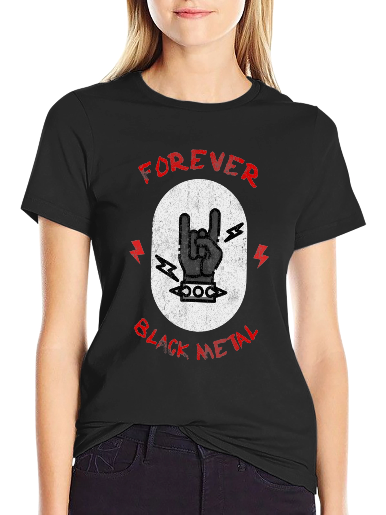 Forever Black Metal Graphic T-Shirt