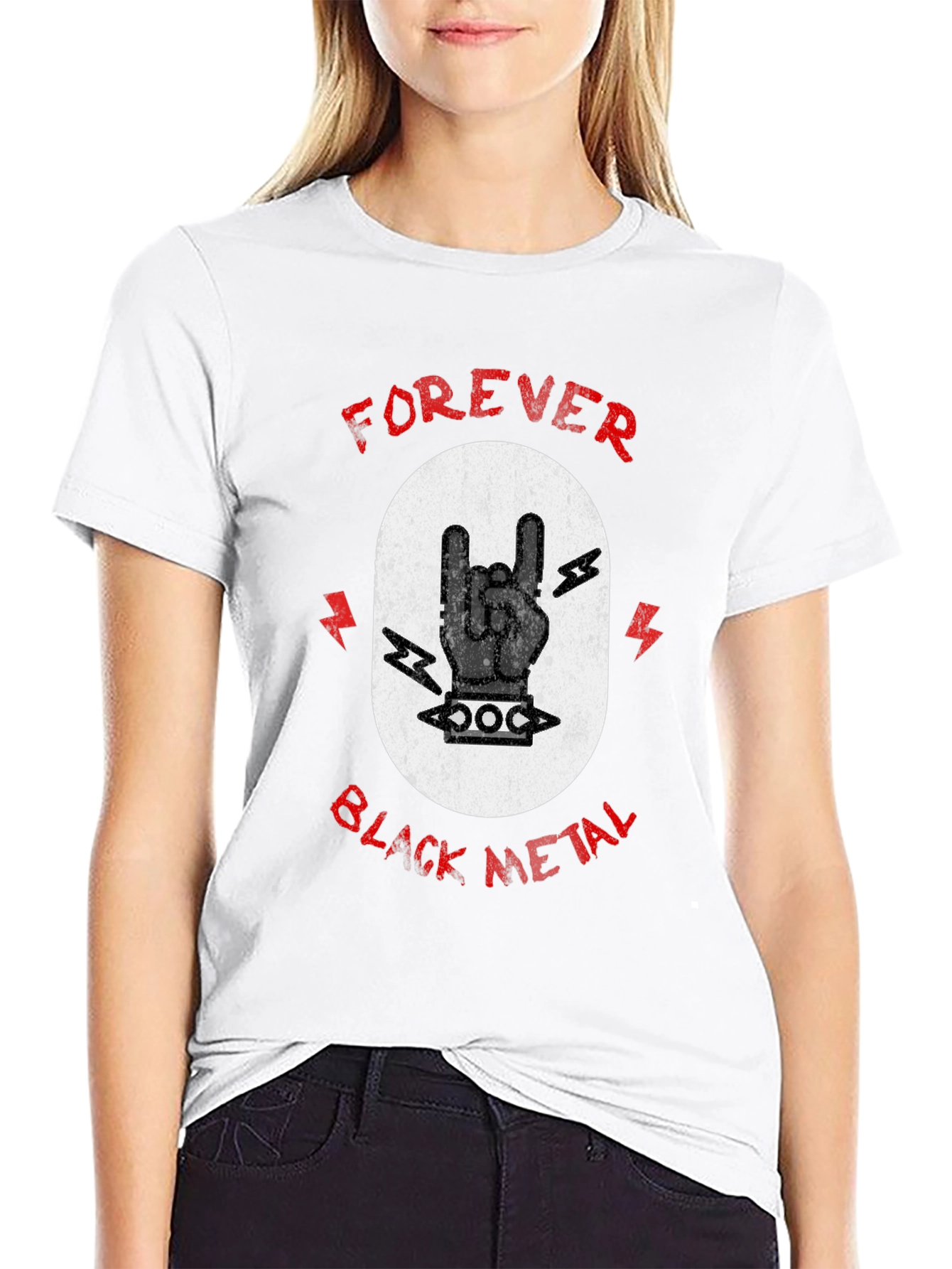 Forever Black Metal Graphic T-Shirt
