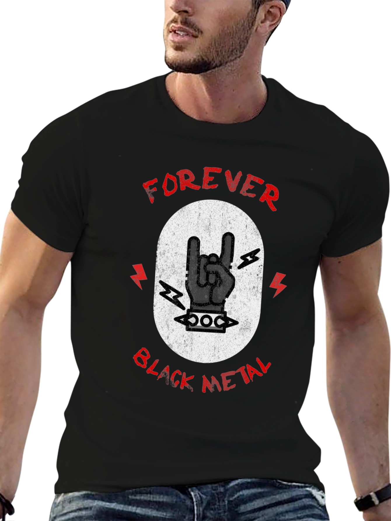 Forever Black Metal Graphic T-Shirt