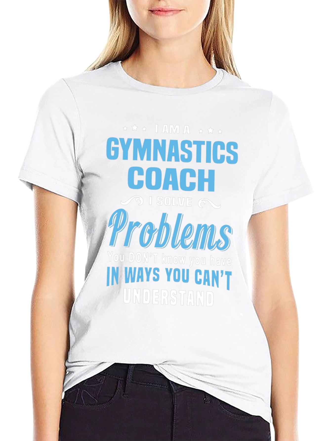 Gymnastics Coach T-Shirt - I Solve Problems Design