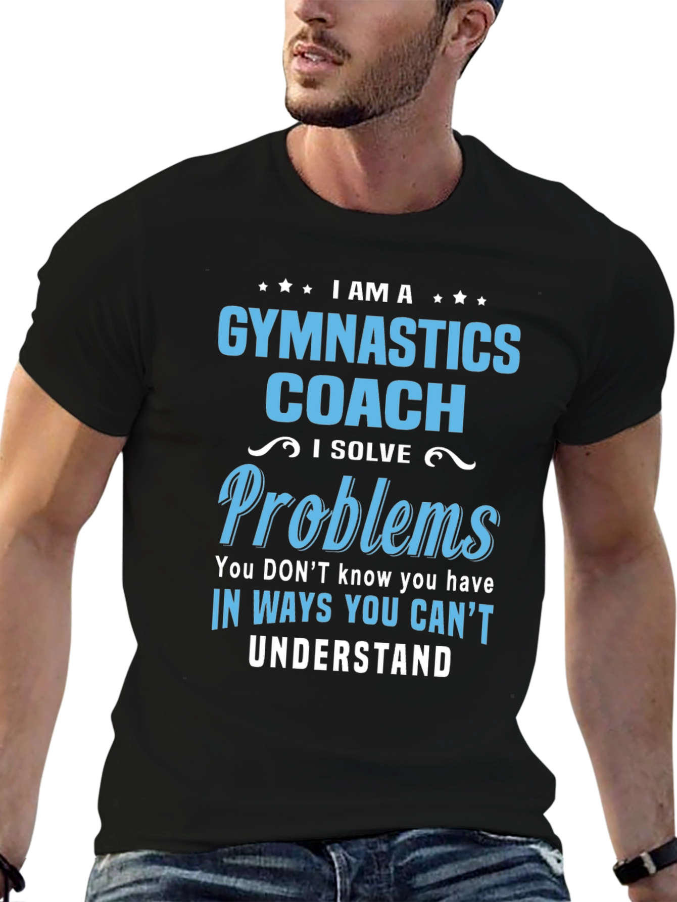 Gymnastics Coach T-Shirt - I Solve Problems Design