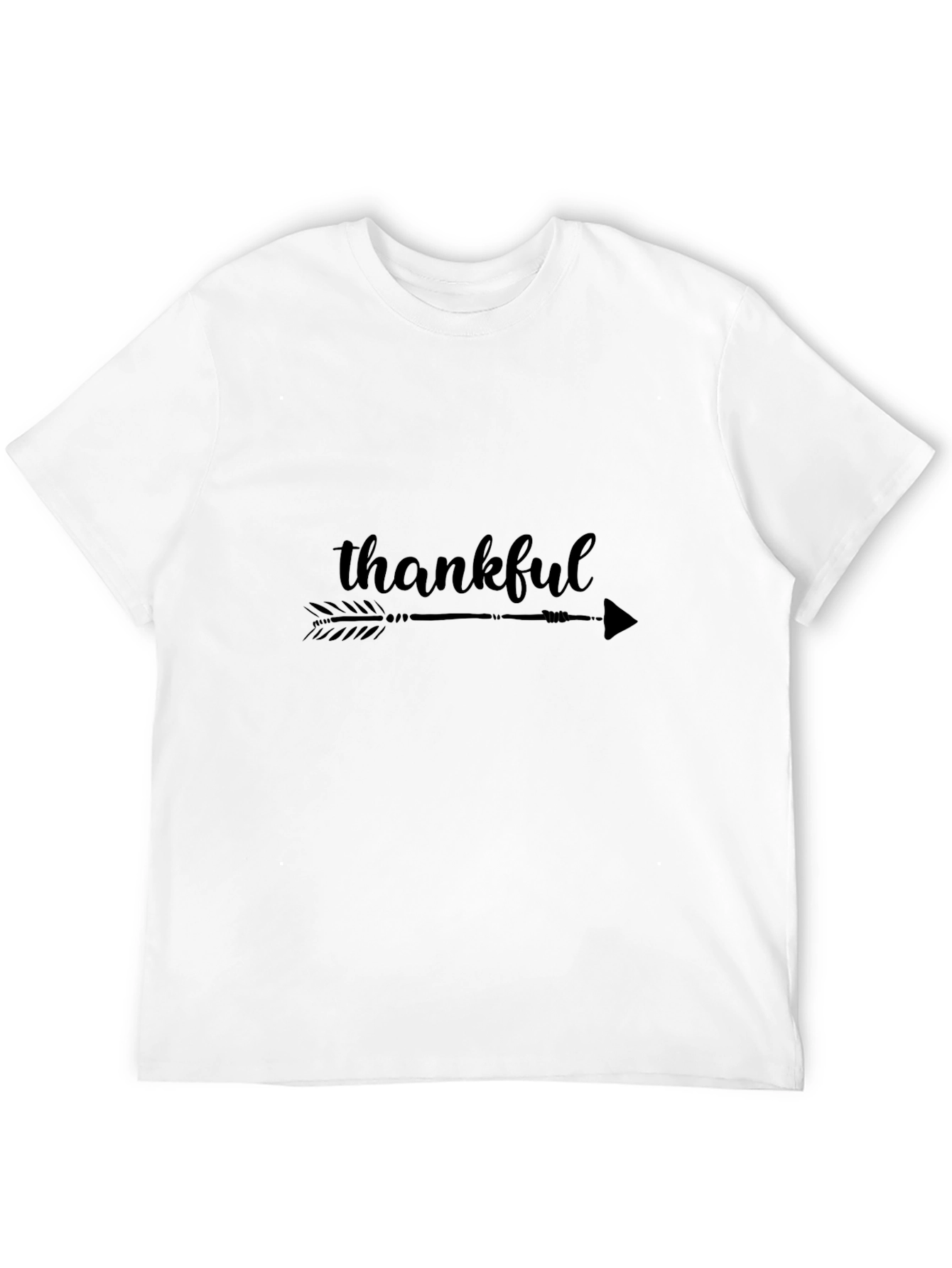 Thankful Arrow Graphic Black T-Shirt