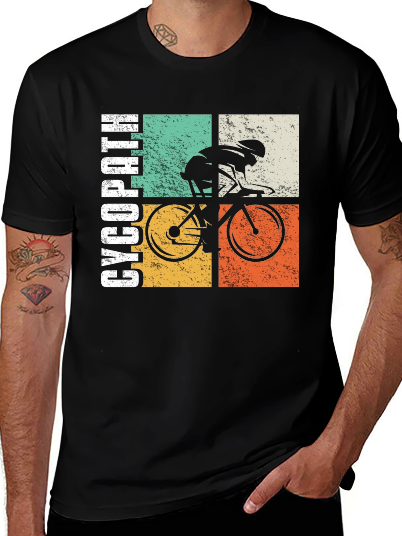 Retro Cycling T-Shirt - Cycopath Design