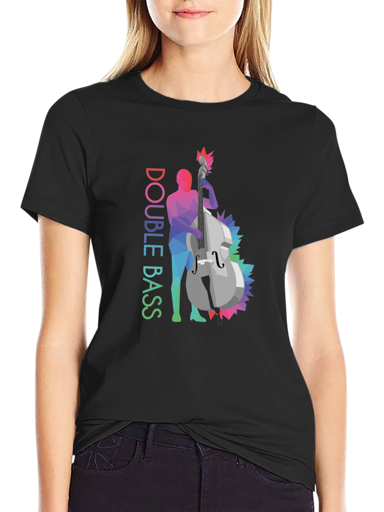 Double Bass Graphic T-Shirt - Stylish Music Tee