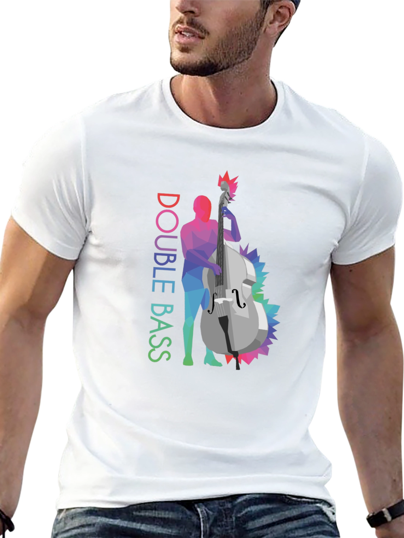 Double Bass Graphic T-Shirt - Stylish Music Tee
