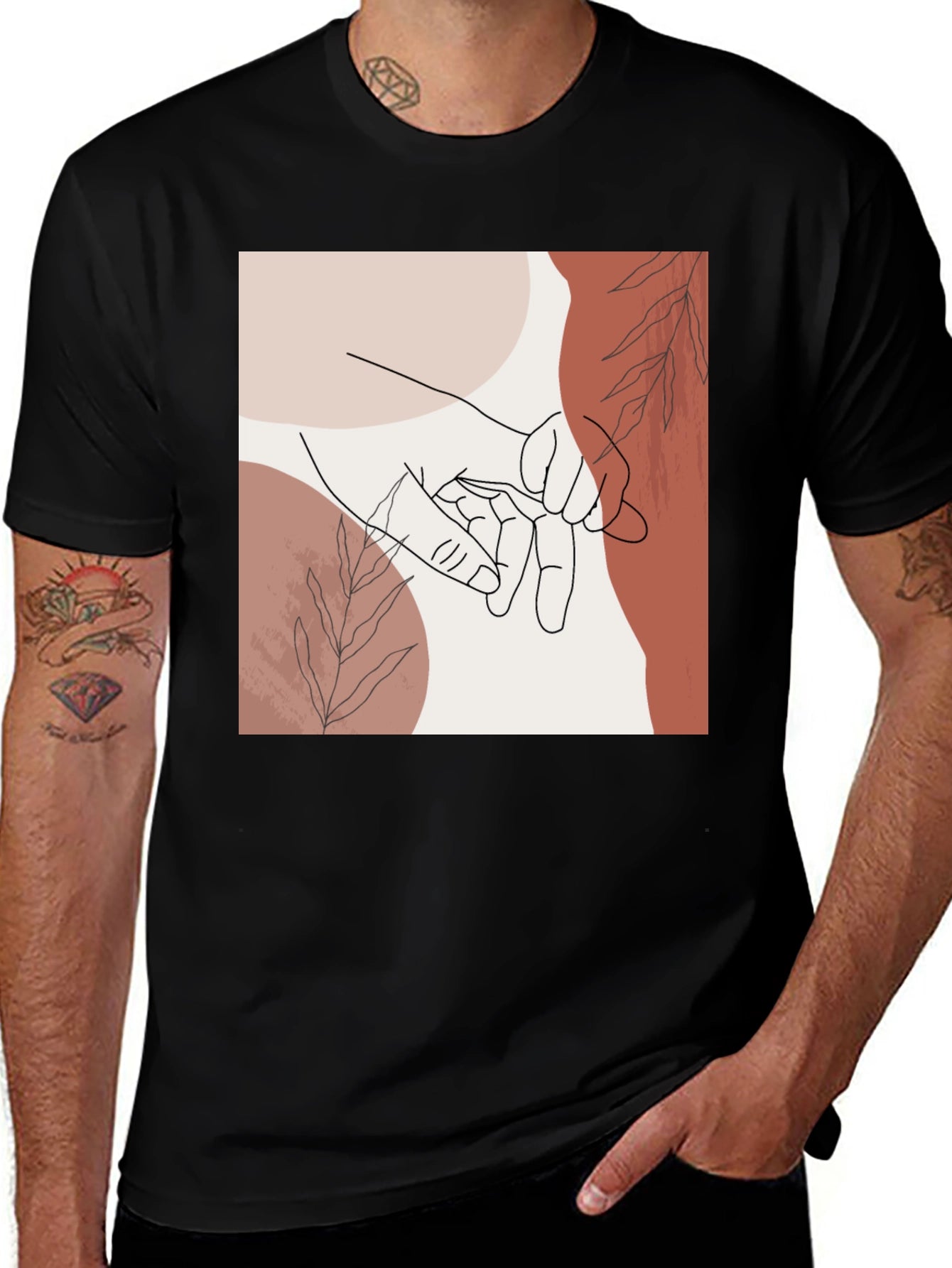 Minimalist Hand Holding Graphic Tee