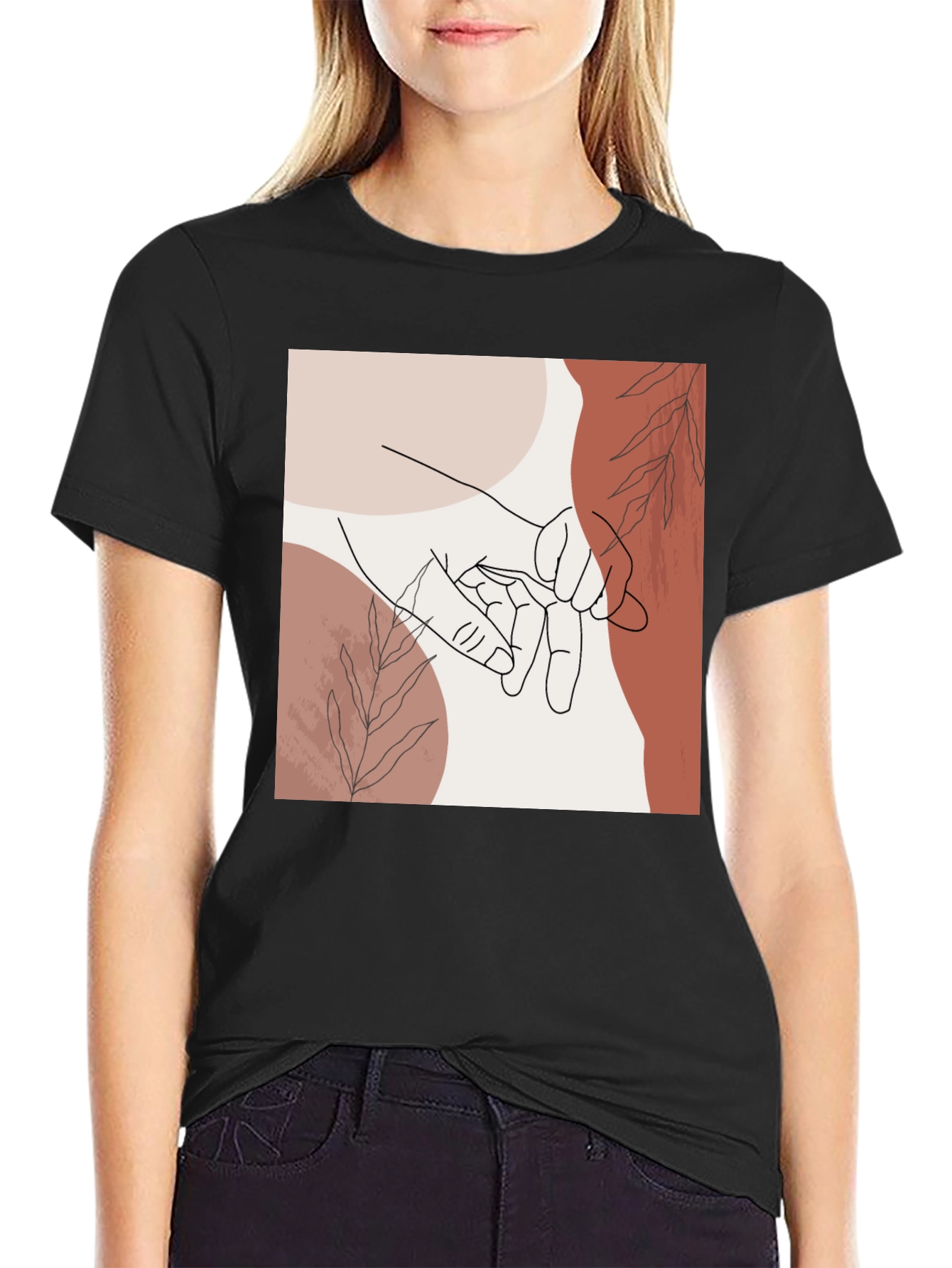 Minimalist Hand Holding Graphic Tee