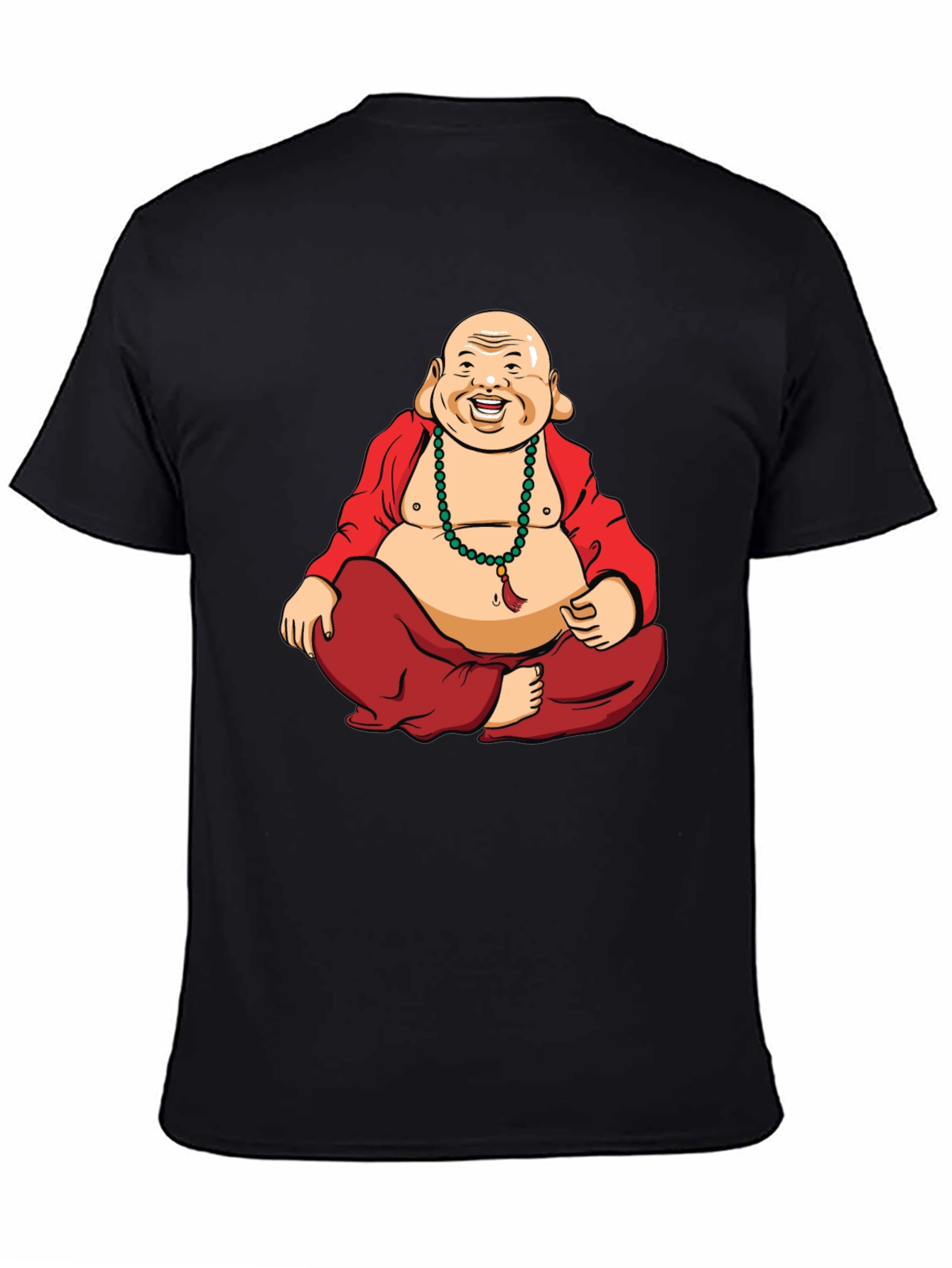 Buddha Graphic Tee - Black Cotton T-Shirt