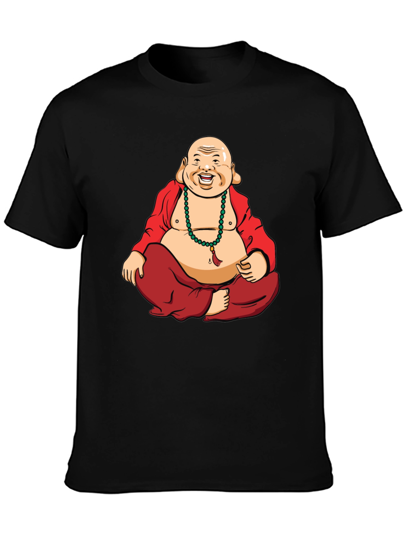 Buddha Graphic Tee - Black Cotton T-Shirt