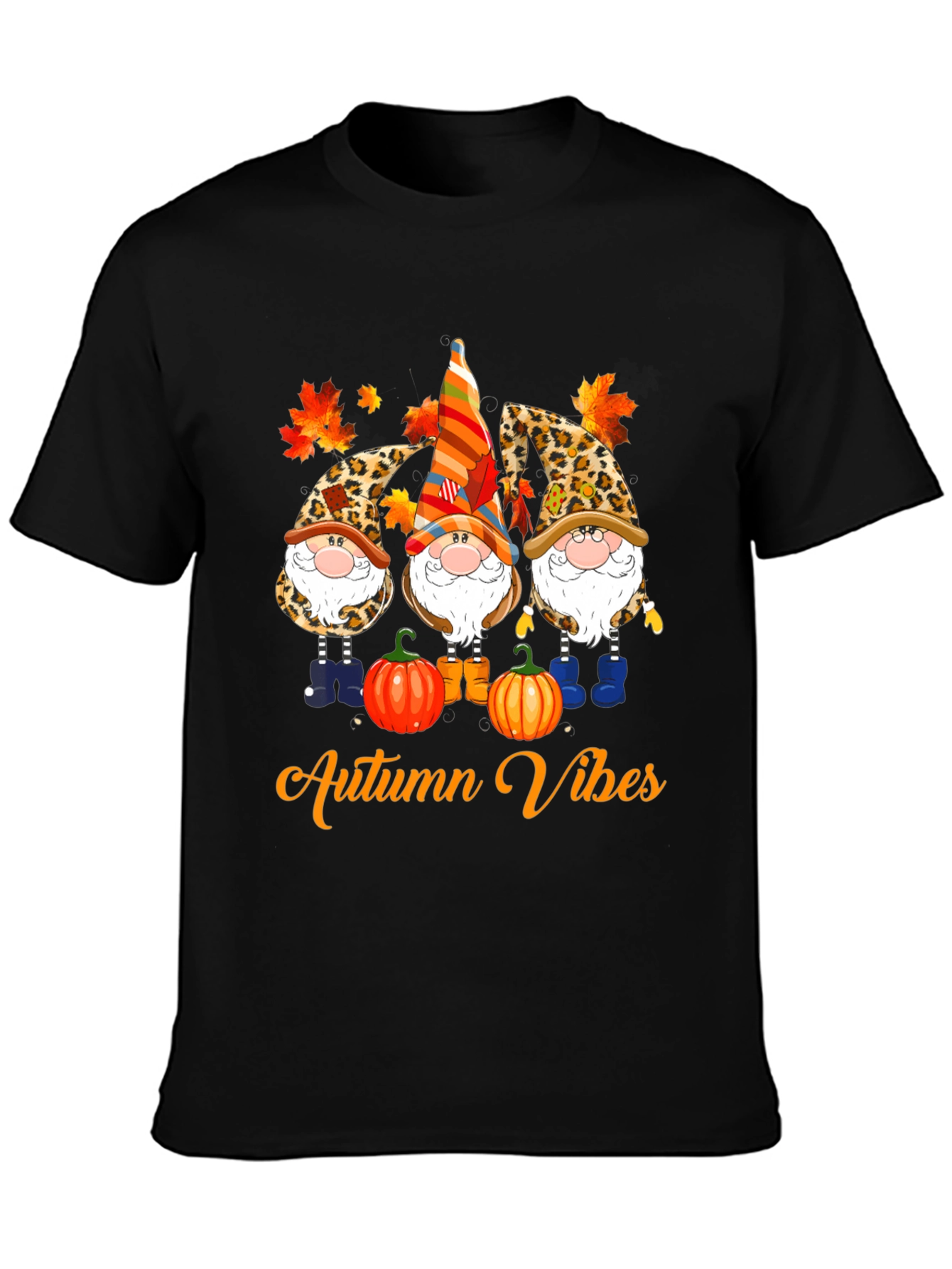 Autumn Vibes Gnome T-Shirt - Fall Season Apparel