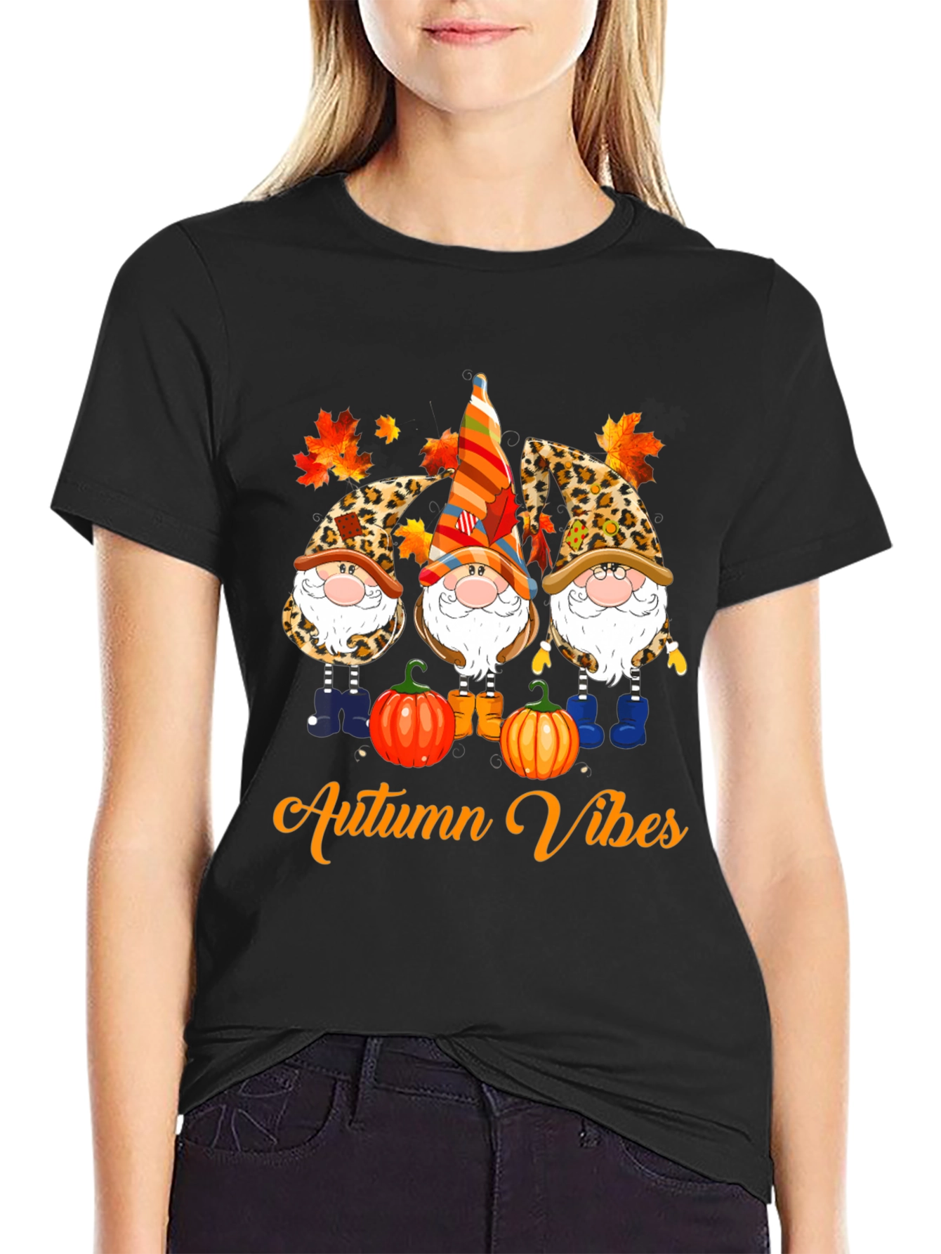 Autumn Vibes Gnome T-Shirt - Fall Season Apparel