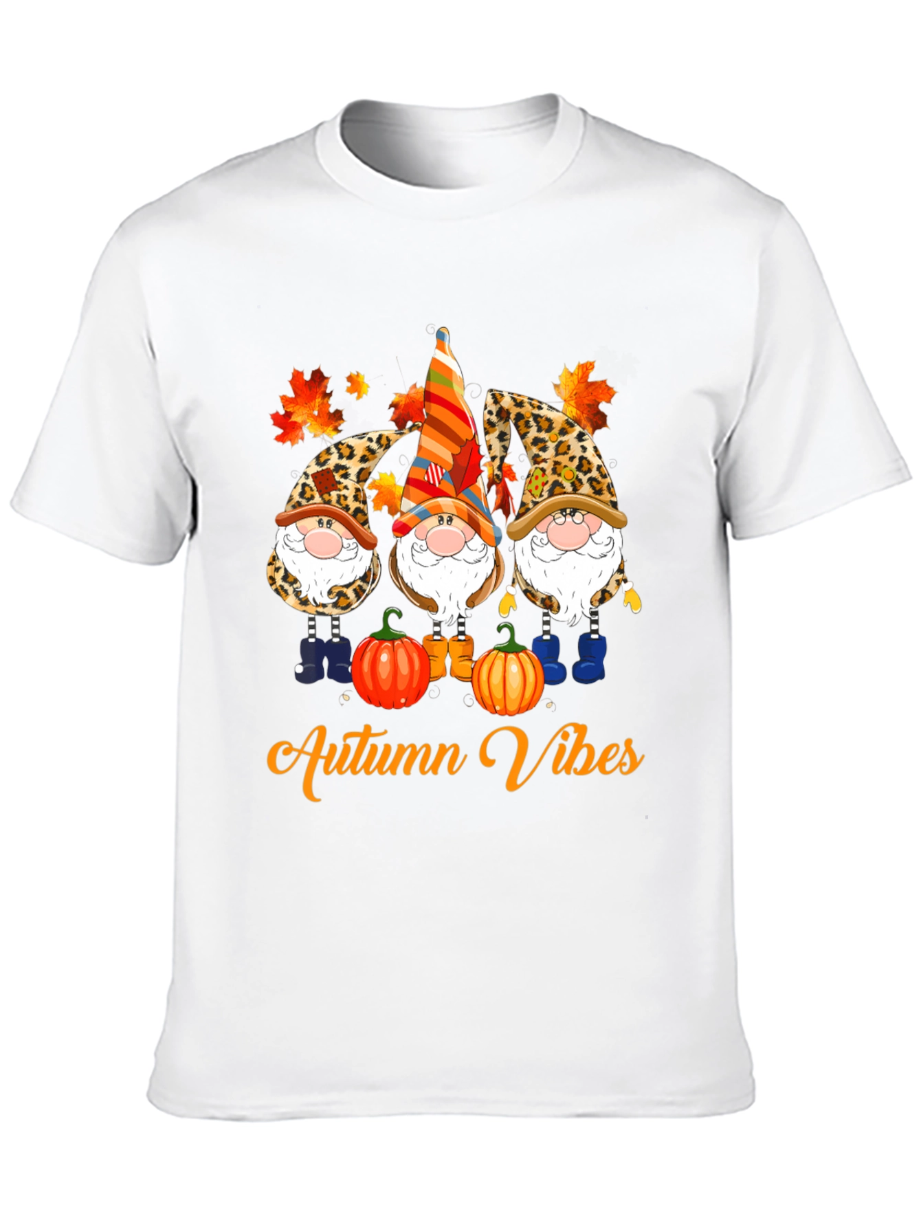 Autumn Vibes Gnome T-Shirt - Fall Season Apparel