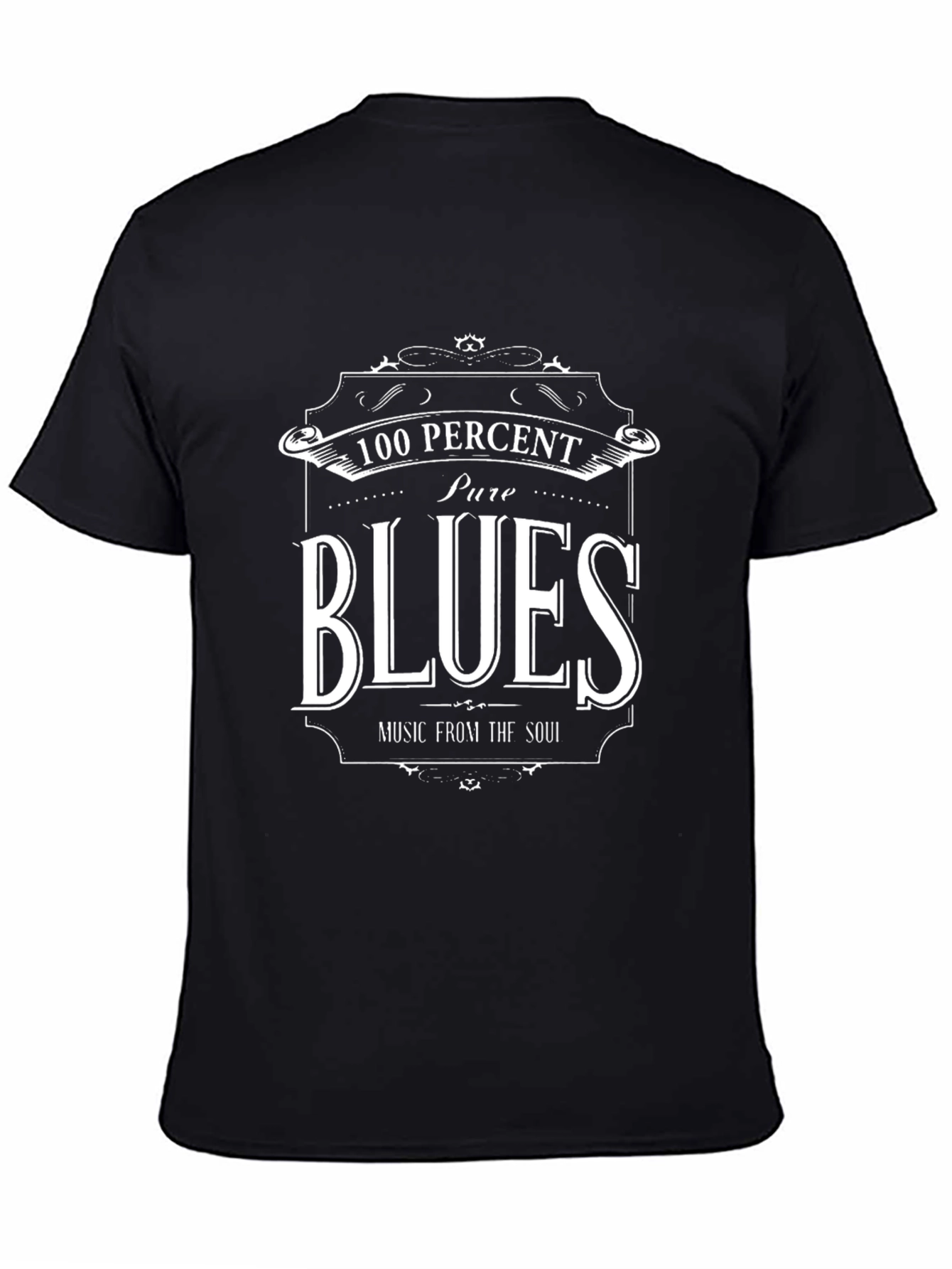 100% Pure Blues Black Graphic Tee