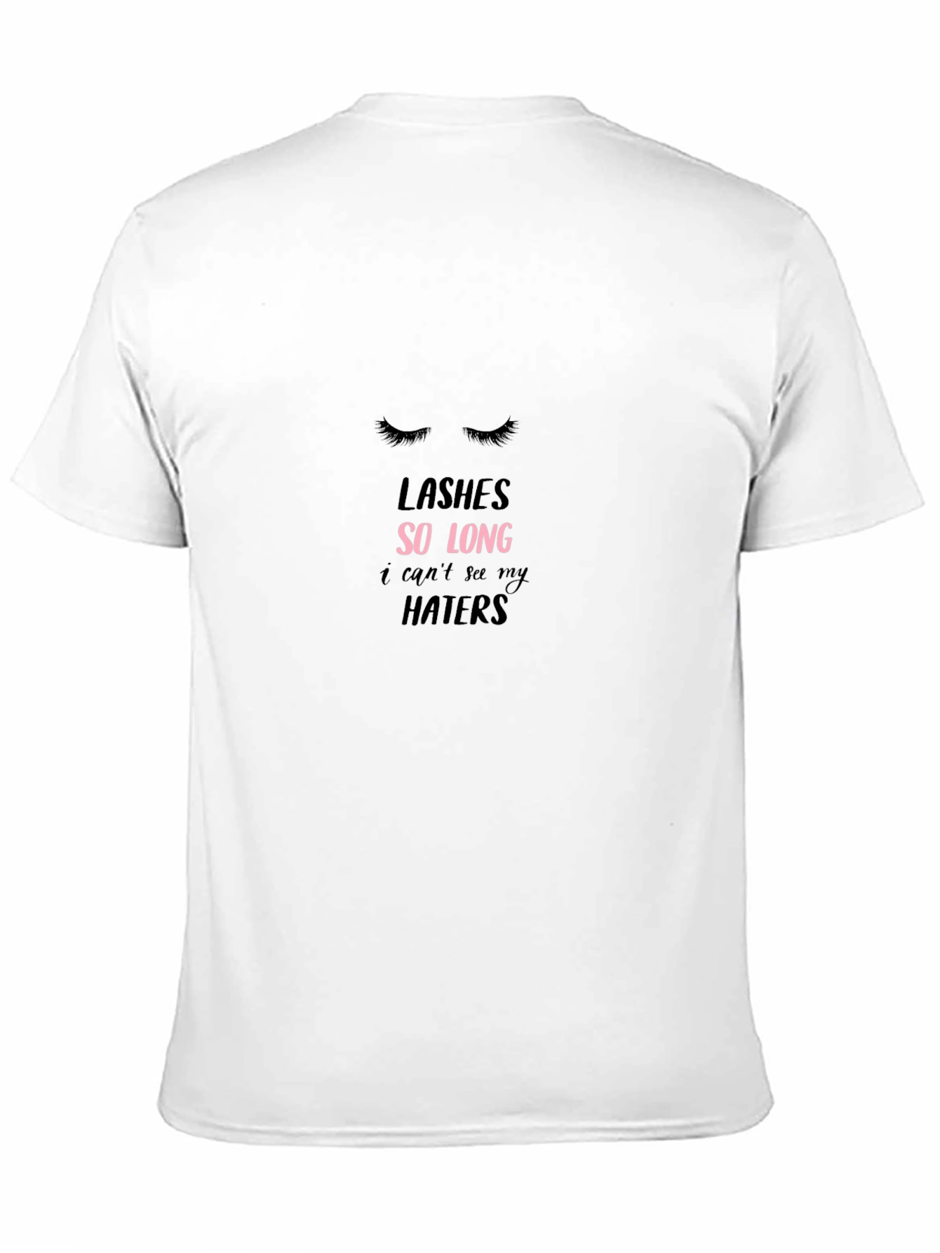 Lashes So Long Graphic Tee - Black Cotton T-Shirt