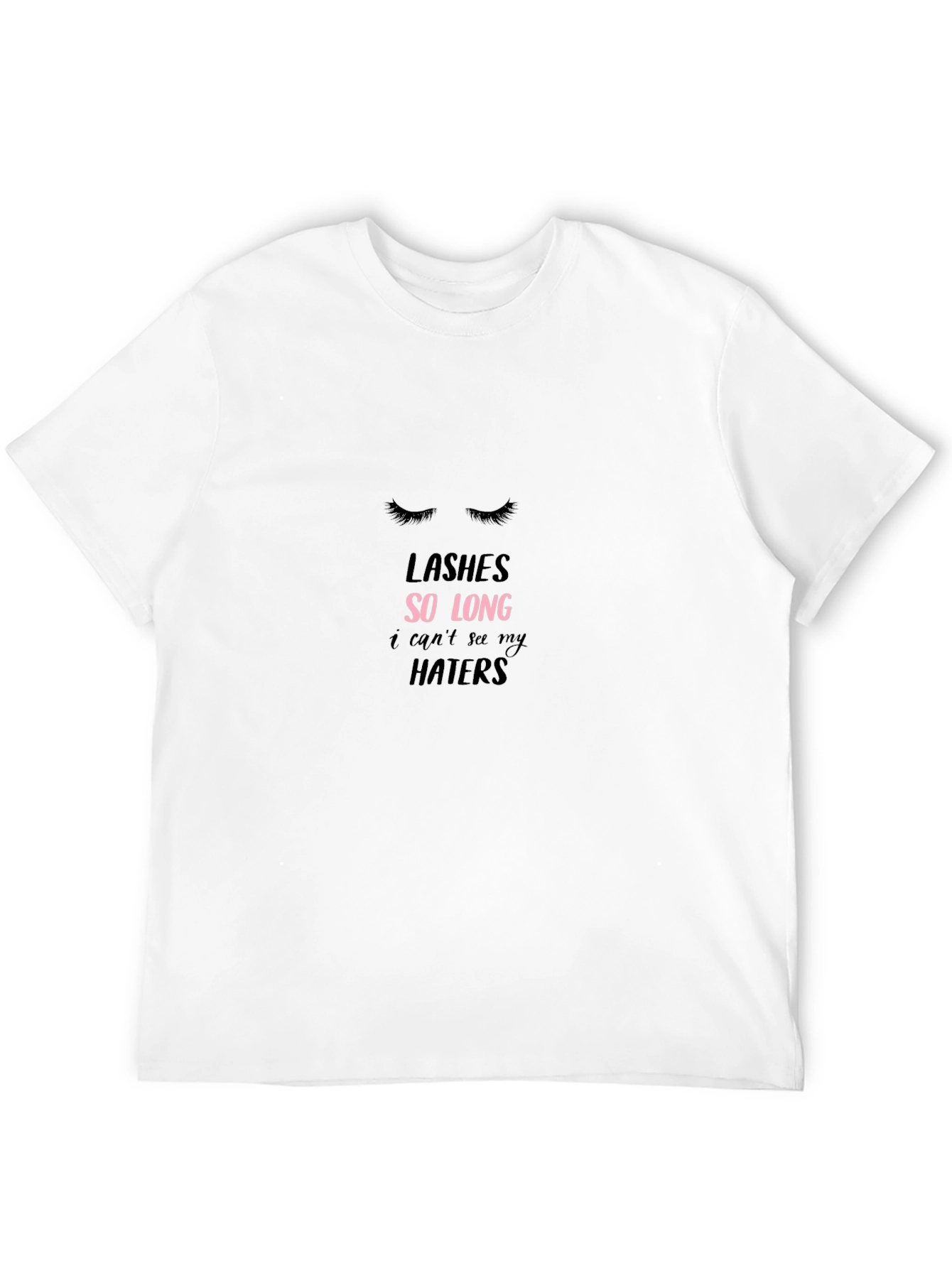 Lashes So Long Graphic Tee - Black Cotton T-Shirt