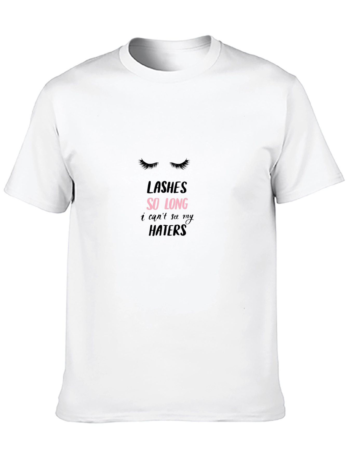 Lashes So Long Graphic Tee - Black Cotton T-Shirt