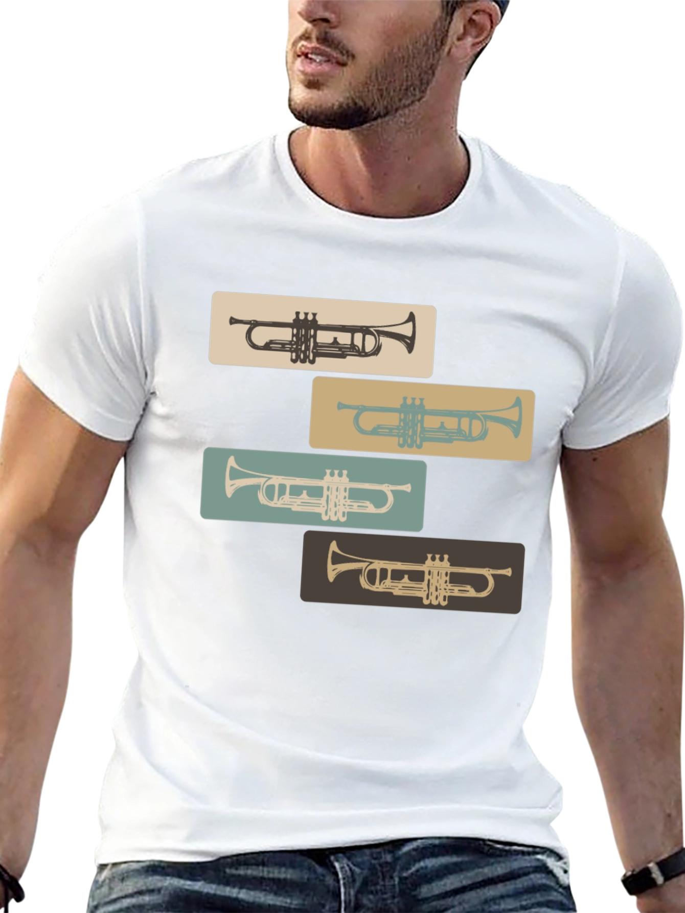 Retro Trumpet Tee: Classic Style for Music Lovers