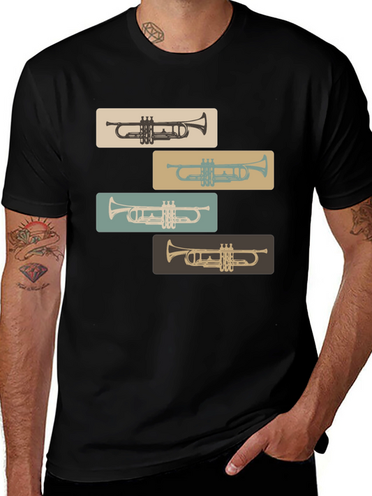 Retro Trumpet Tee: Classic Style for Music Lovers